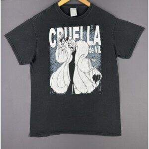 Vintage Y2K Disney 101 Dalmatian Cruella De Vil Cartoon Movie Promo Shirt Medium